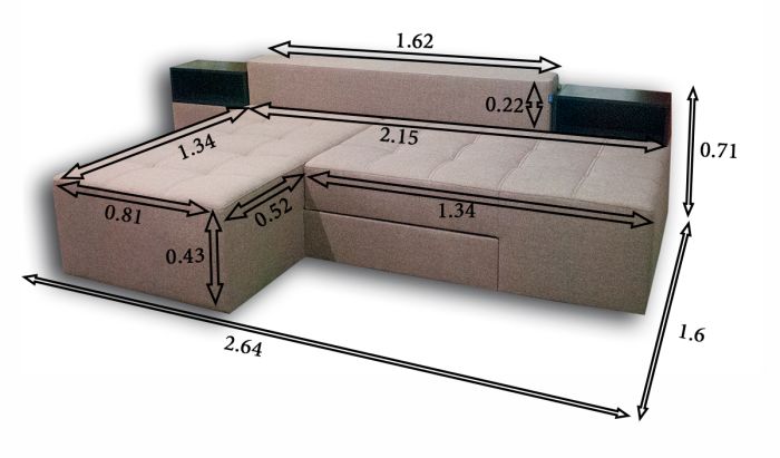 ПРОДАНО (можно под заказ) Диван Угловой Meblium 20 -12 Этна 080