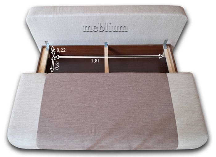 Диван Рима-84 Саванна шоколад + Саванна милк