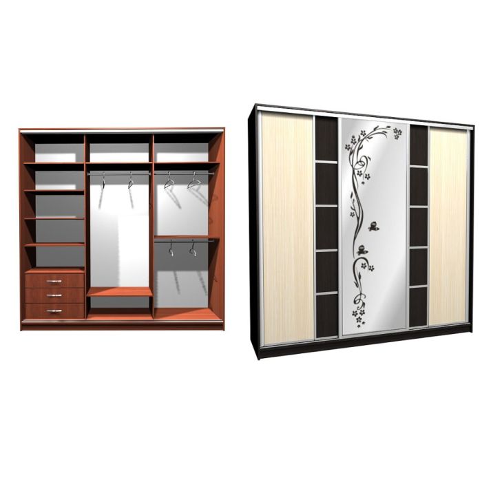 Шкаф-купе Ника-3 ск. комби Д-П-20