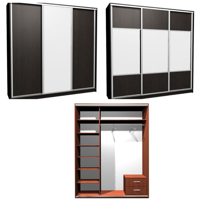 Шкаф-купе Ника-4 комби Д-З-20