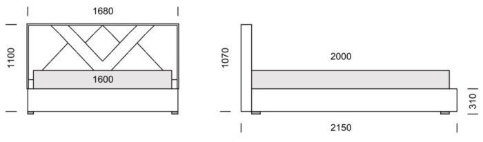 Кровать Олимпия 160 LUX на подъемнике без матраса- 16 (варианты спального места: 1,20/1,40/1,60/1,80 на 1,90/2,00)