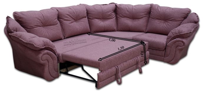 Угловой диван Дали-47 Clance Twiddle Chocolate+Арбен Clance Chocolate