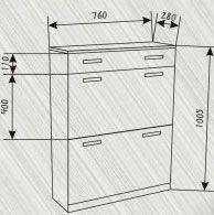 Тумба для обуви Бона МДФ -50