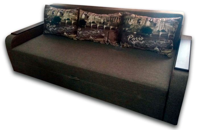 Диван Полина Дуэт-75 Саванна шоколад + Париж