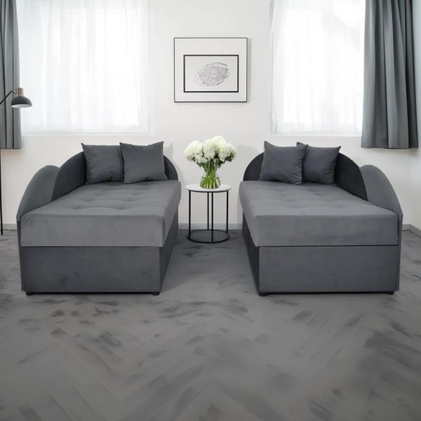 Комплект односпальных кроватей Малибу 800 на 1900 (ортопедическое спальное место, пружинная система Pocket Spring) антикоготь, износостойкая обивка  - 101