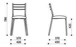 Стул барный "Amaro Chrome"