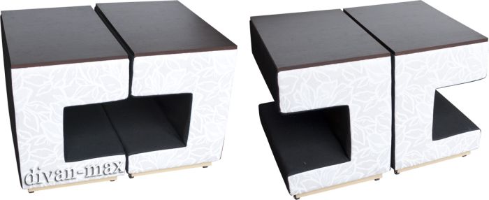 (СНЯТО С ПРОИЗВОДСТВА) Софа Астра со столиком-16 флэкс страйп 01 + флэкс 03 (Аппарель)