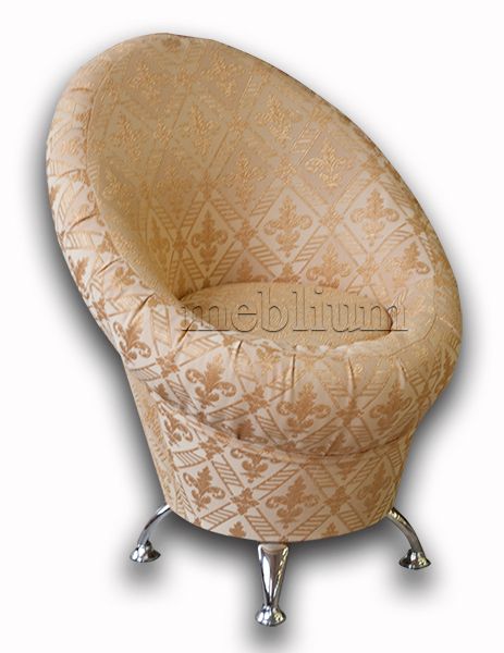 Банкетка Meblium 6-9 Беж+Полоса золотистая