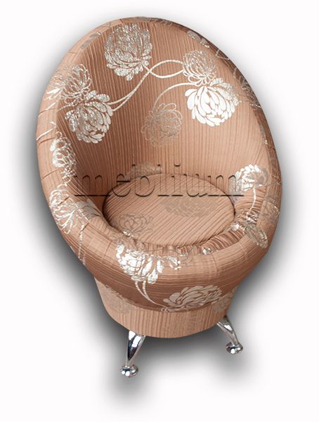 Банкетка Meblium 6-9 Беж+Цветы золотистые