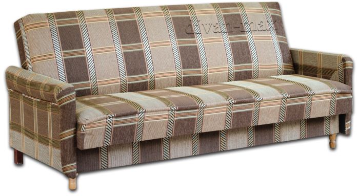 Диван Кровать 1 бока ткань-16 коса коричневая