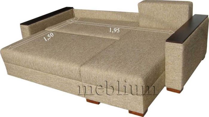 Диван угловой Бонус бомбей 3В + бомбей 1В, подушки - бомбей 1а Альянс