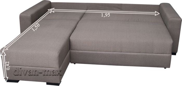 Угловой диван Бонус-12 Саванна 07 ЛТ браун