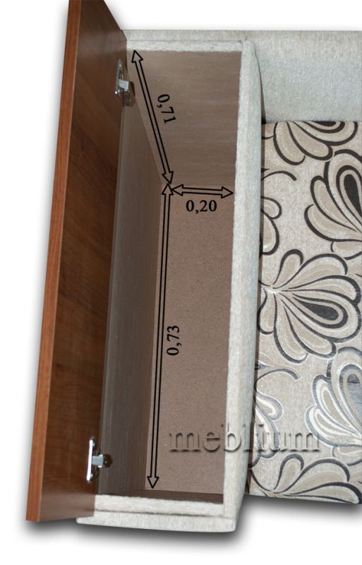 Софа Стиль-45 с тумбой Малибу Грей