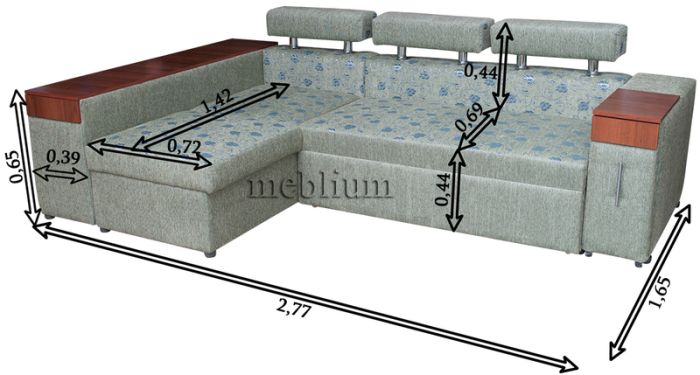 ПРОДАНО (можно под заказ) Угловой диван Meblium 125-10 Флэкс 15
