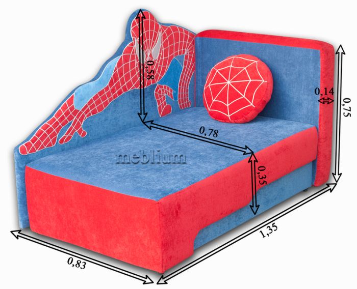 (СНЯТО С ПРОИЗВОДСТВА) Диван ВИЗАВИ-52 (Человек-паук)-32 Астра 07