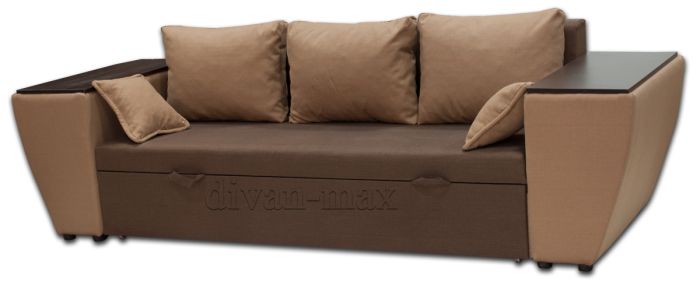 Диван Цезарь-7 "Накладки ДСП" гига беж + гига браун