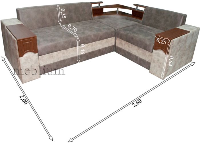 Диван угловой Даллас 1 небраско ІМ Меблі