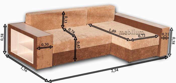 Угловой диван Meblium 24-18 Флакс 11