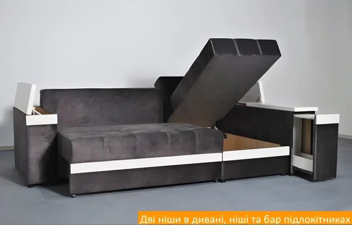 Угловой диван Неаполь 3 (ниша, бар + ниша) Pocket Spring – 89