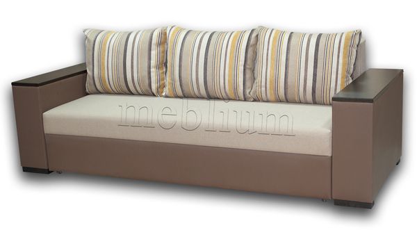 Диван Гармония-16 Квинс джут + Мишель кофе