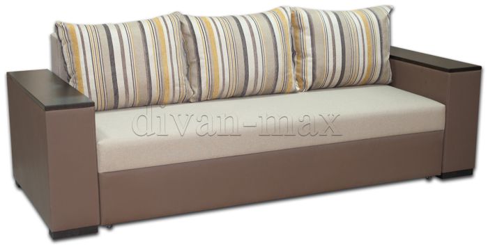 Диван Гармония-21 Квинс джут + Мишель кофе, Раймонд 04