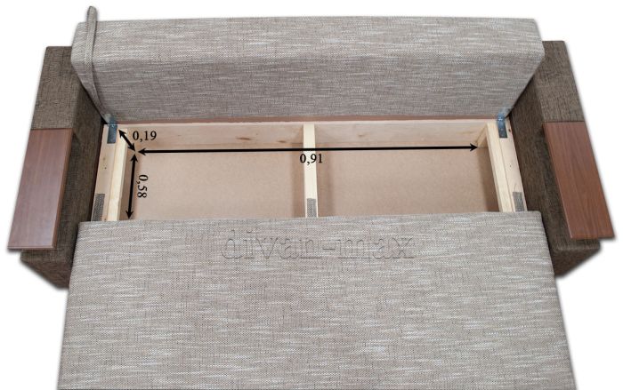 Диван Карат-15 Берлин + Шенил (Темные накладки)