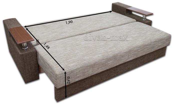 Диван Карат-15 Берлин + Шенил (Темные накладки)