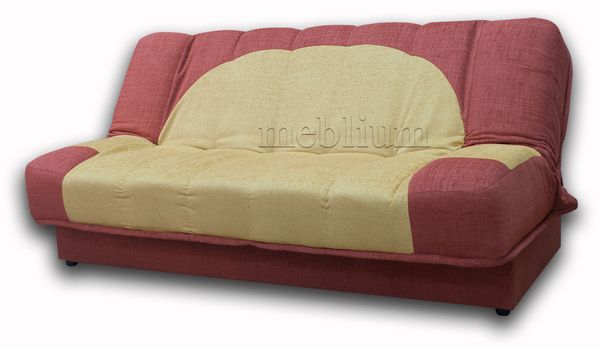 Диван "Meblium 111-1" Шенил 38 желтый однотон+42 т. роза однотон