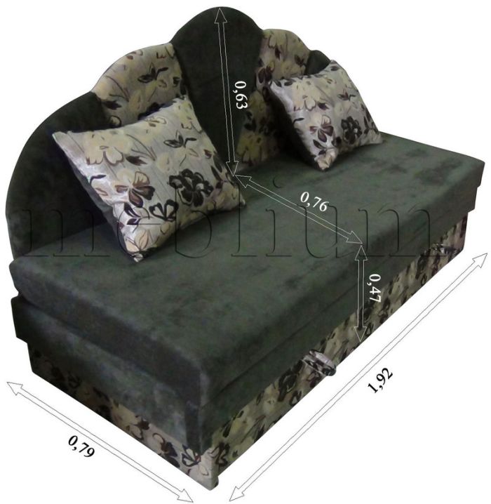 Банкетка Нова Кож зам Коричневый + Беж