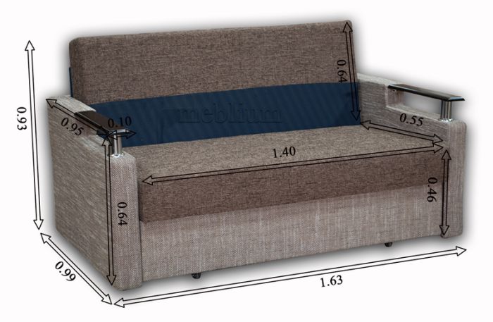 Диван Meblium 120-3 Берлин 03+Берлин 04