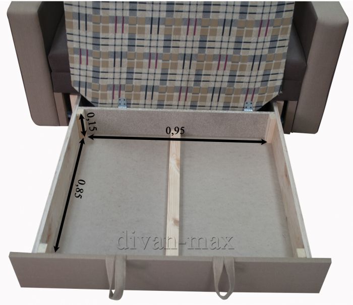 Диван Марта 120-7 Танго браун + Лючия 623