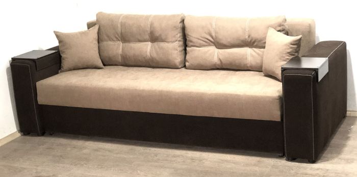 Диван АК-89 (Большое спальное место) Black_Whight