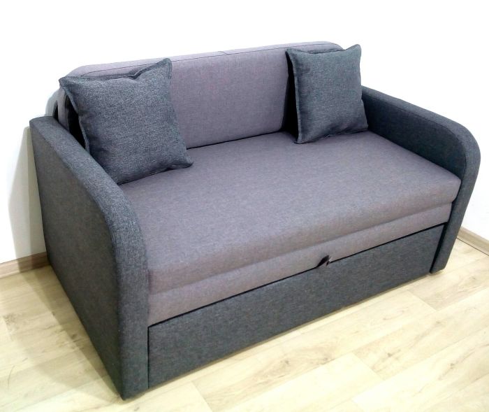 ПРОДАНО (МОЖНО ПОД ЗАКАЗ) Диван Гном-М 130-12 Savanna_Nova_08_Grey_Savanna_Nova_14_dk_Grey