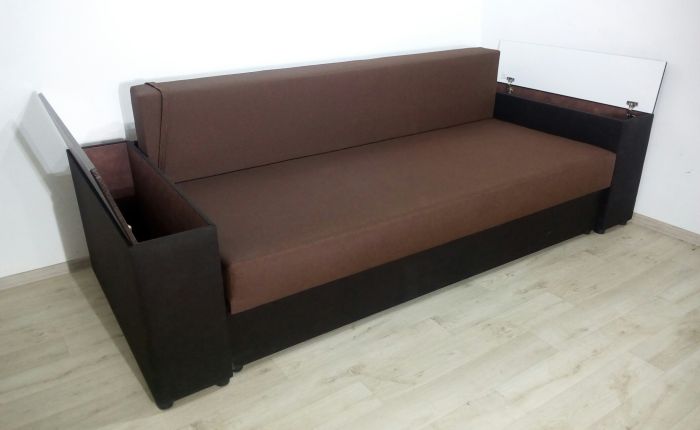 ПРОДАНО (МОЖНО ПОД ЗАКАЗ) Диван Максимус -89 (Большое спальное место+Ниши в быльцах) BEIG_VENZEL