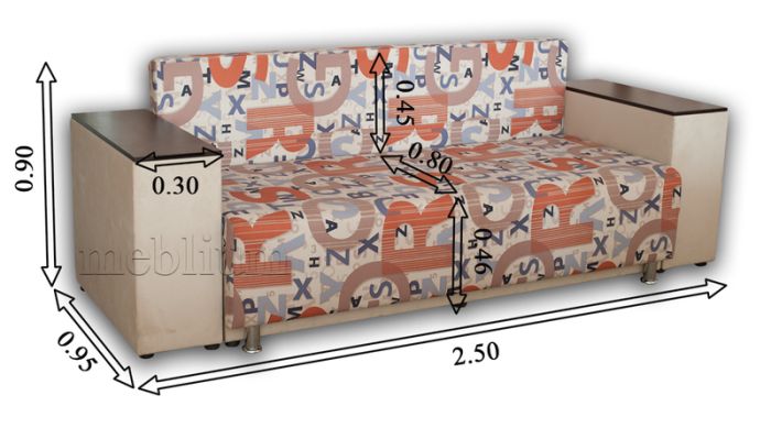 Софа Meblium 26-42 Кордрой беж+Бруно 623/624