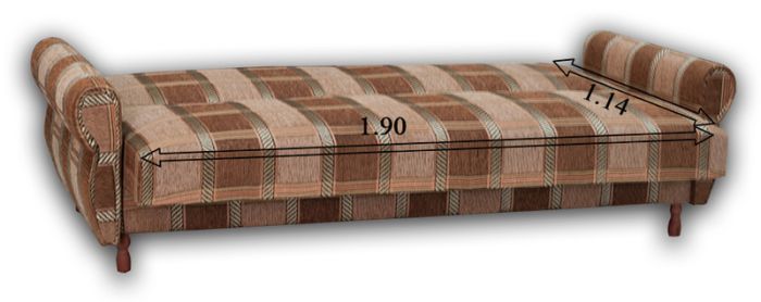 (СНЯТО С ПРОИЗВОДСТВА) Диван Книжка бока ткань-74 Коса коричневая