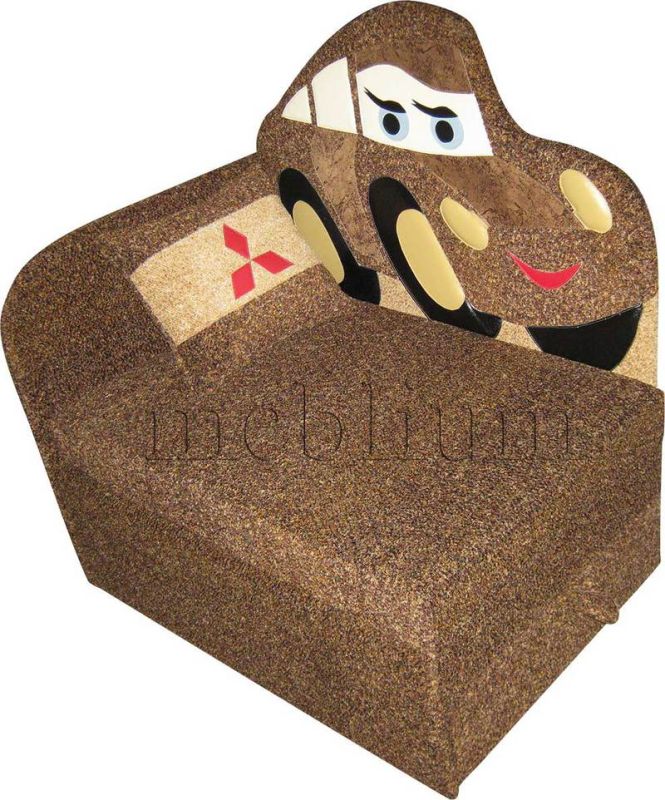 Диван Кровать 1 бока ткань-16 коса коричневая