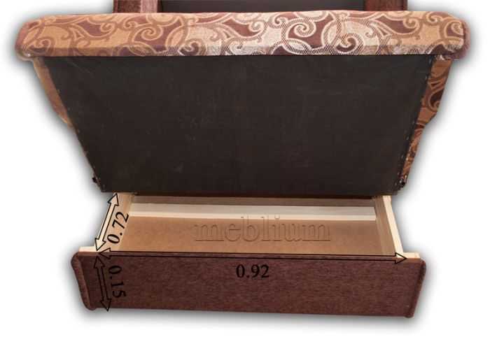 Диван Ёжик соло-11 Абстракция + Браун