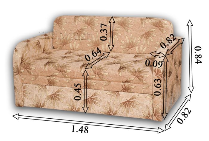 Диван Юниор Тетрис-11 Марсель Браун 23 + Марсель комбин браун 18