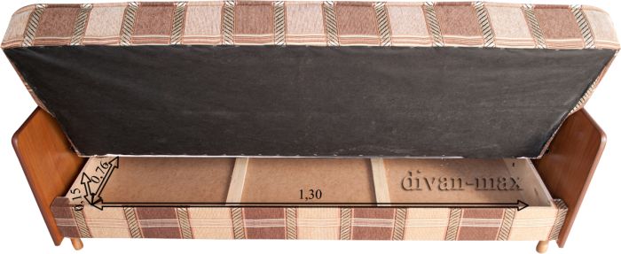 Диван Кровать 2 бока ДСП-16 Коса Зеленая