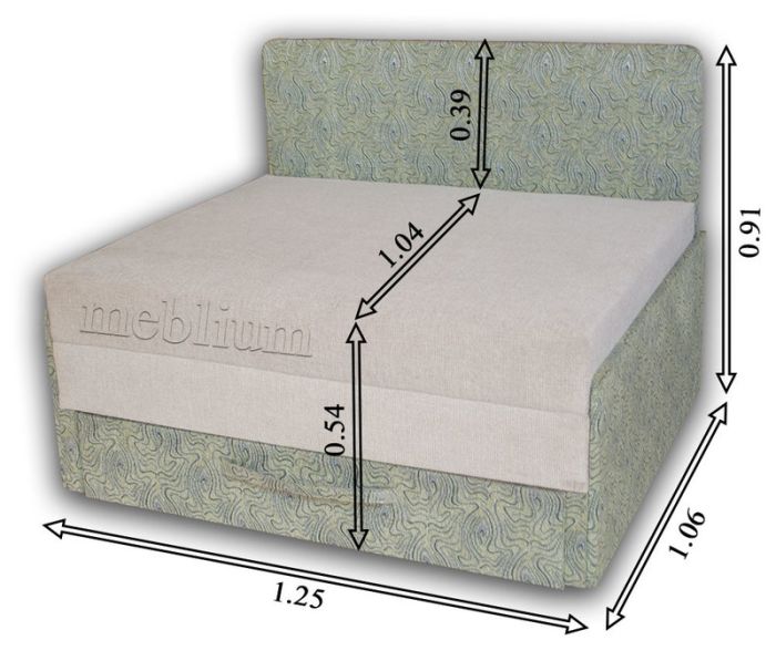 Диван Омега 1,20-42 Гига грин + Гига комбин беж