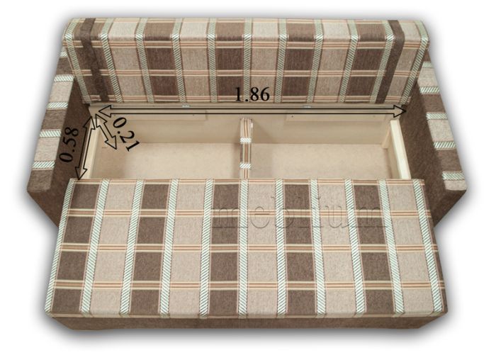 Диван Прелесть-28 Коса Коричневая