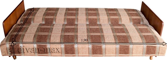 Диван Кровать 2 бока ДСП-16 Коса Зеленая