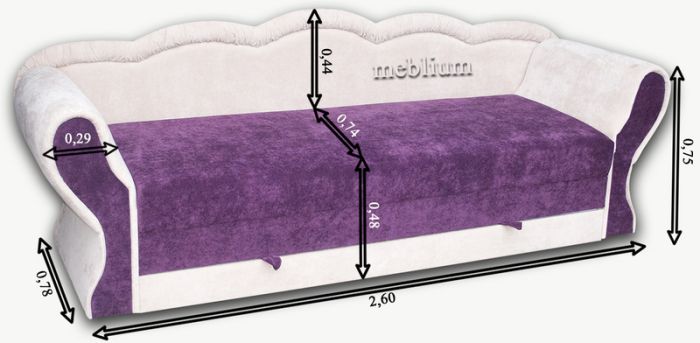Диван Meblium 125-1 Пандора Грей 1
