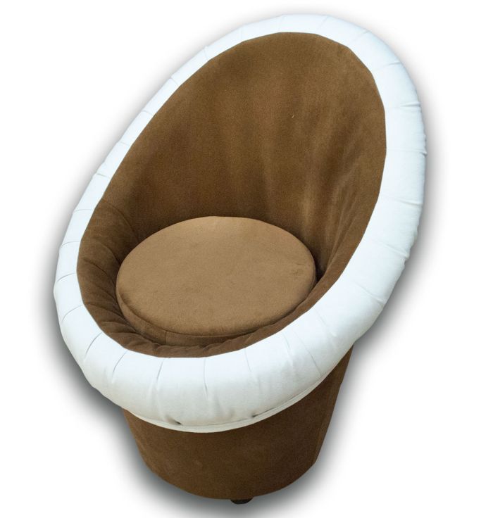 Кресло-банкетка Meblium 1-9 Пони коричневый + Вайт