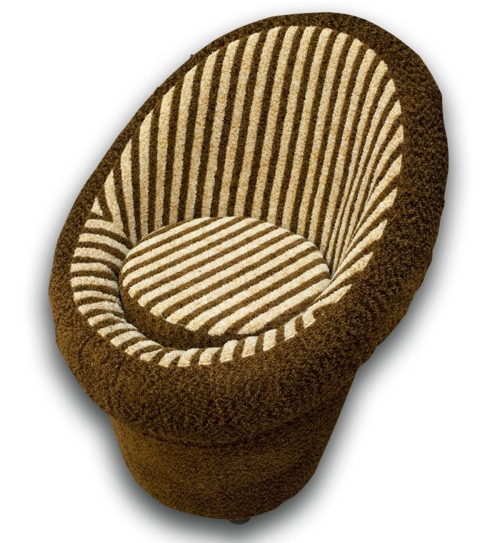 Кресло-банкетка Meblium 1-9 Томас полоса темная