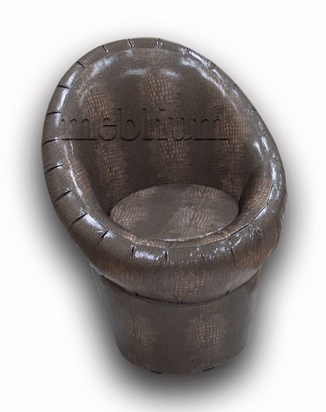 Кресло-банкетка Meblium 1-9 Кобра коричневая