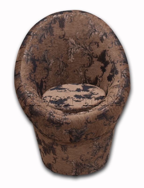 Банкетка Эсенталь Светло-коричневый + Темно-коричневые цветы