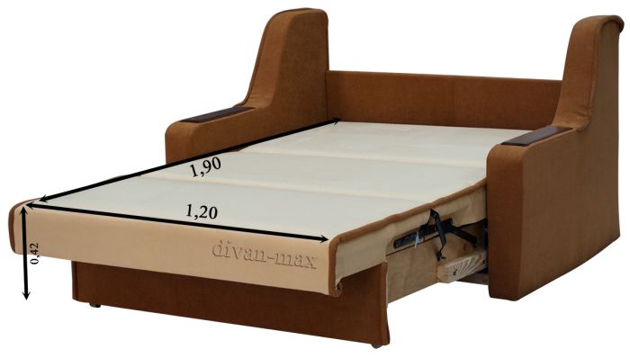 ПРОДАНО (можно под заказ) Диван ЭШ 120-12 Багама вижин + багама дк браун