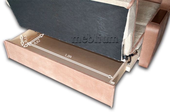 ПРОДАНО (можно под заказ) Диван ЭШ 120-12 Багама вижин + багама дк браун